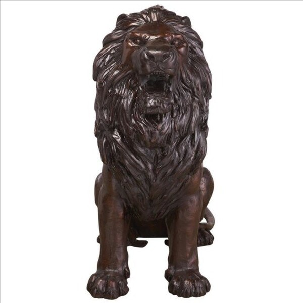 Big Cat Sentinel Lion Cast Bronze Garden Statues Huge Statuary 
